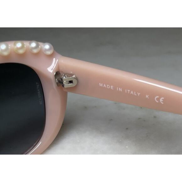 Chanel PINK SHELL FLESH Color 6040H 714/S7 Sunglasses Peek A Boo Pearls CAT EYE - Picture 15 of 16